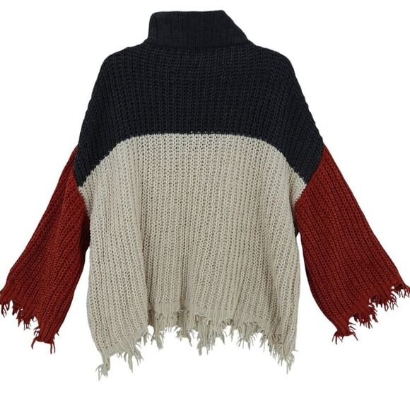 POL Orange Cream Chunky Turtleneck Sweater MED - Picture 3 of 10